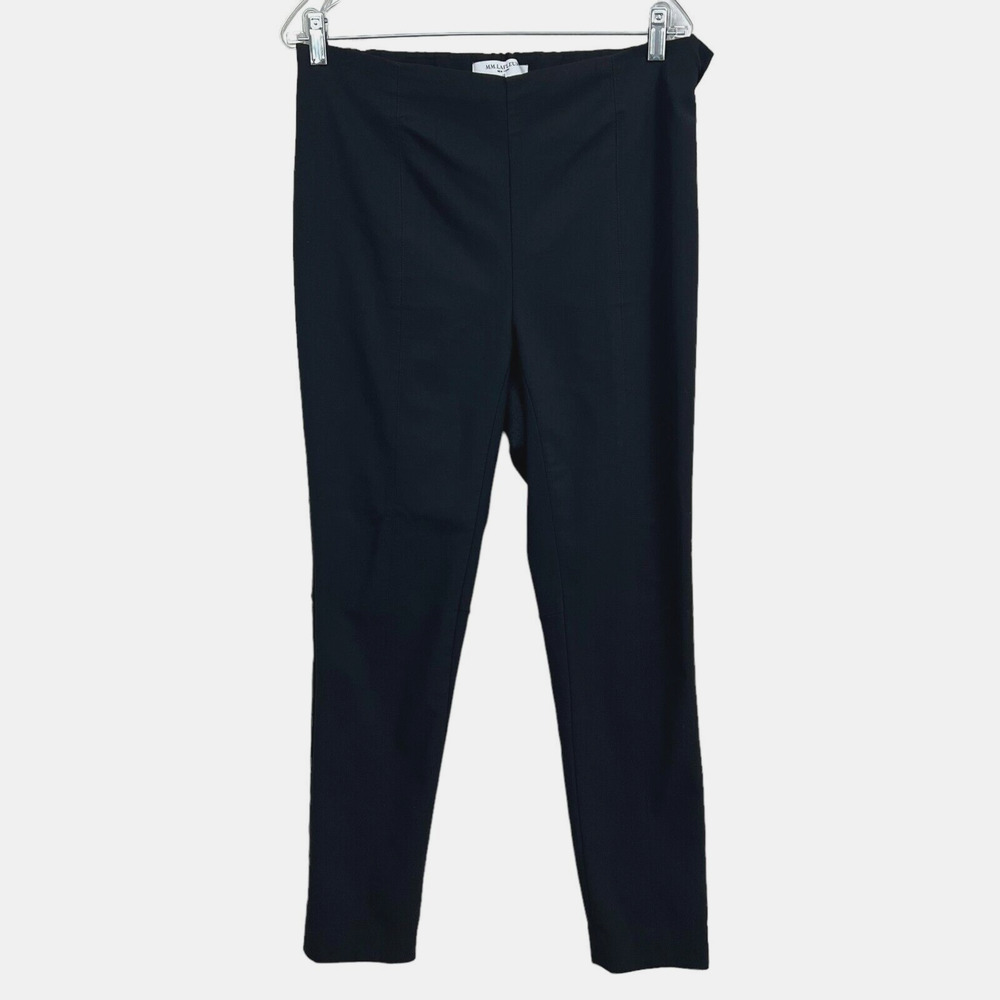 MM. Lafleur New York Womens Pants Slim Leg Elastic Waist Side Zip Black Sz +1*